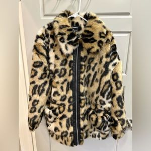 Faux Fur Leopard Coat
